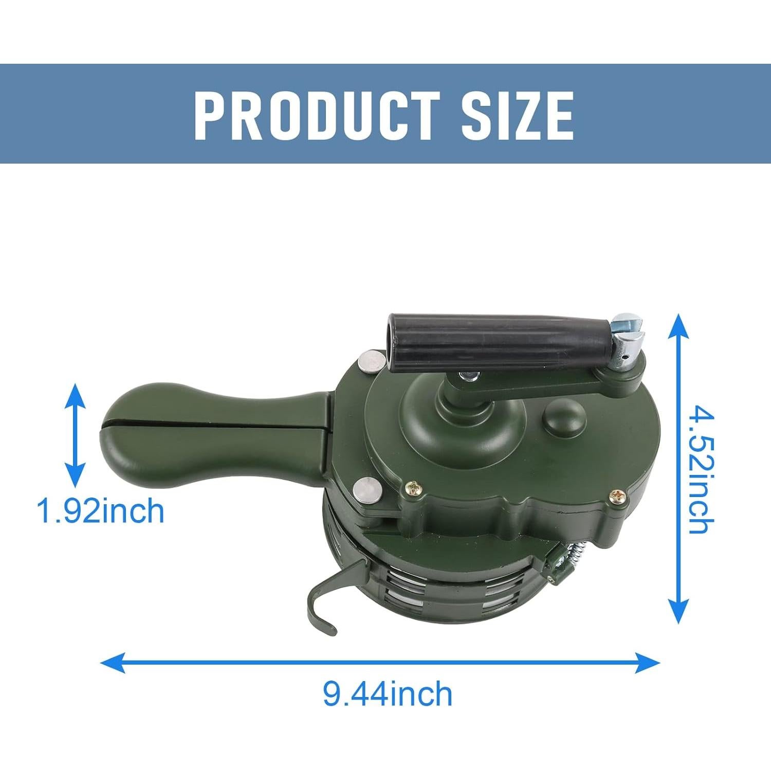 Sirena Manual Portátil DICMIC Verde 110dB 1.2kg