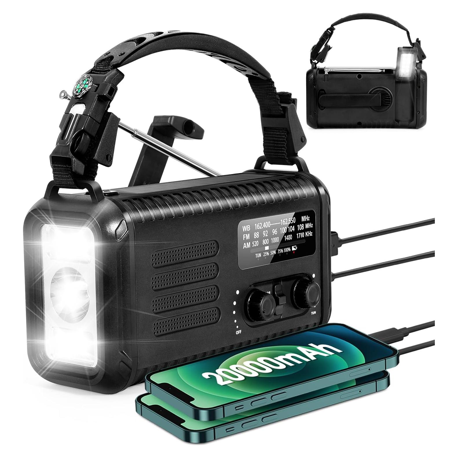 Radio de Emergencia LOOFHIEN Condor 20000mAh Solar AM/FM