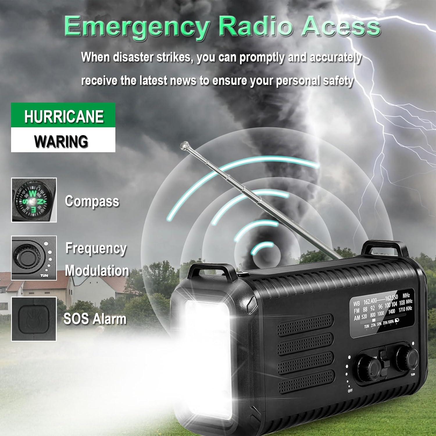 Radio de Emergencia LOOFHIEN Condor 20000mAh Solar AM/FM