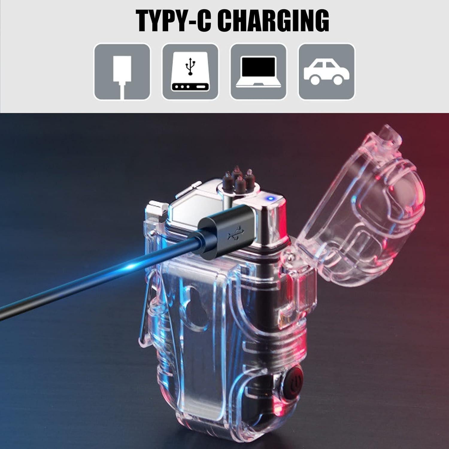 Encendedor Eléctrico Recargable YOZWOO Azul Impermeable