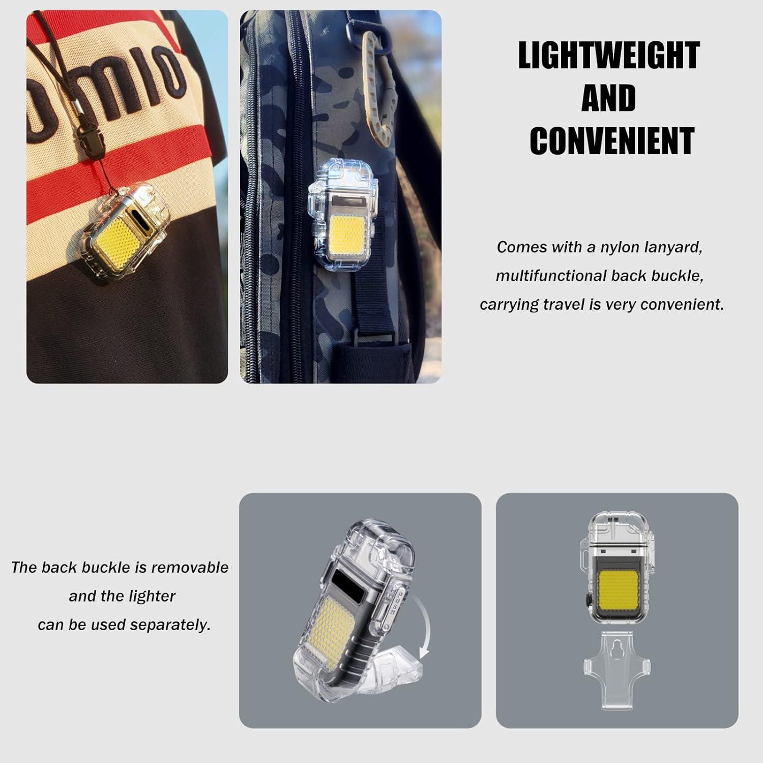 Encendedor Eléctrico Recargable YOZWOO Azul Impermeable