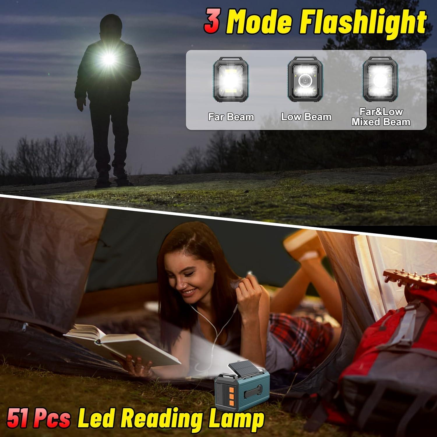 Radio de Emergencia XAVQUY 20000mAh NOAA AM/FM con Linterna