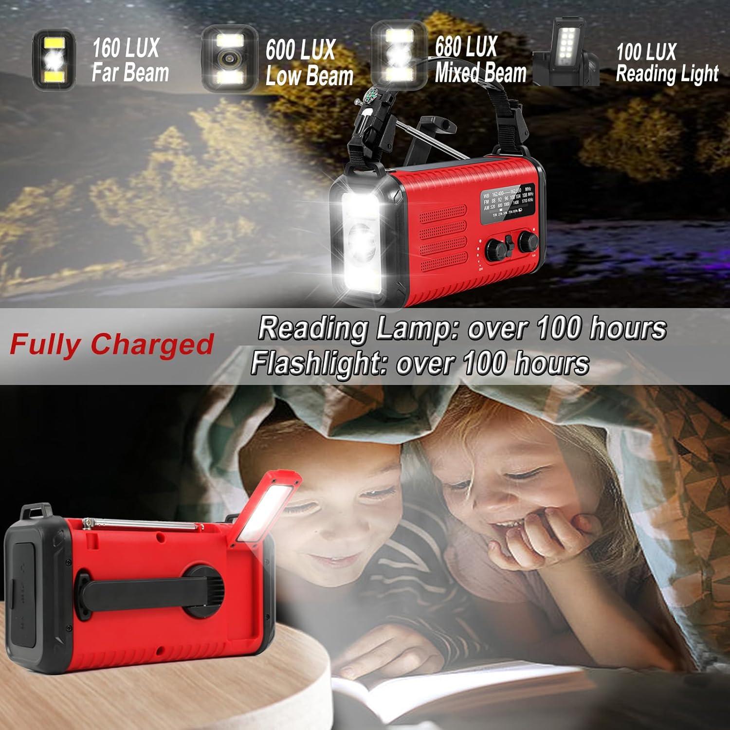 Radio de Emergencia Solar iRonthunder 20000mAh AM FM NOAA