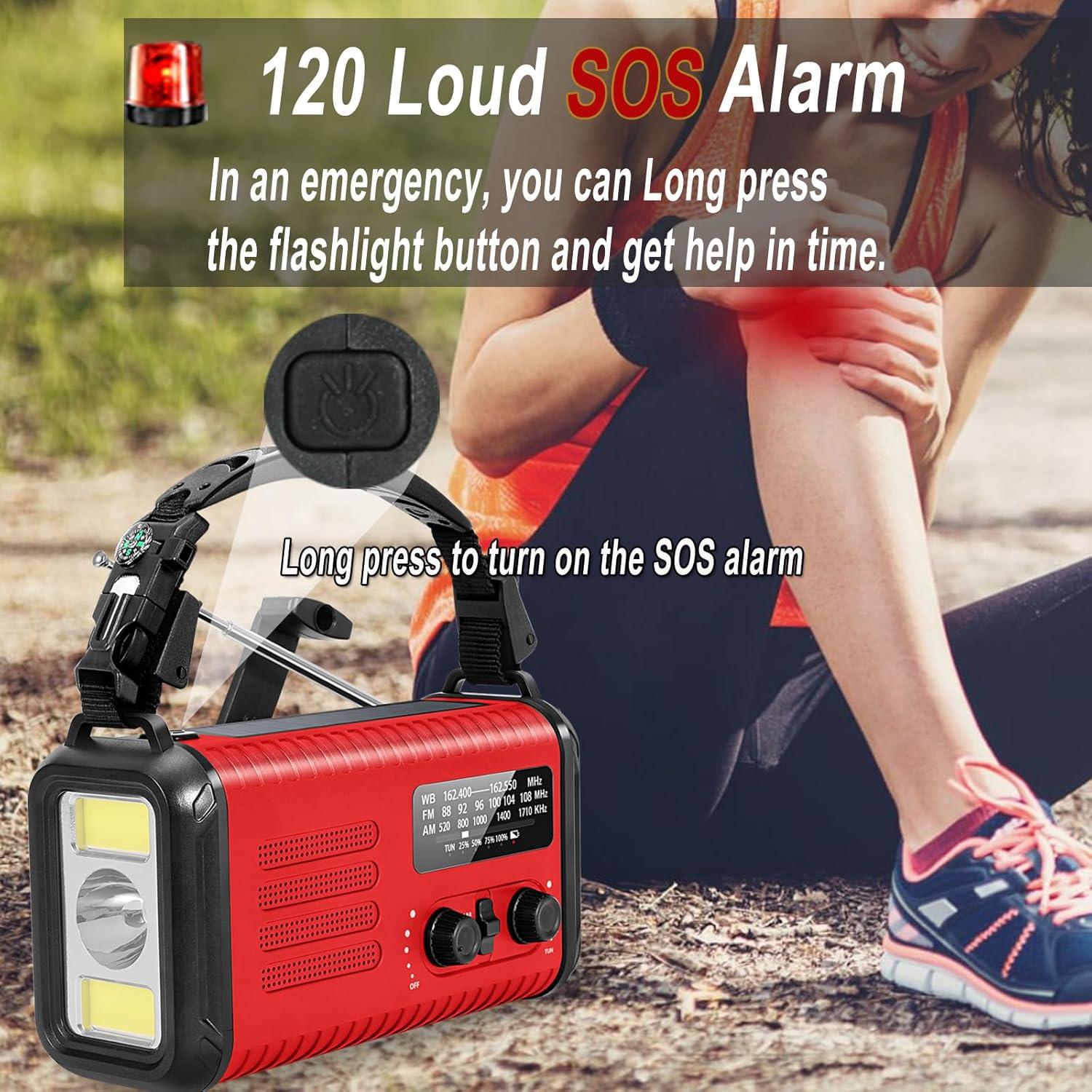 Radio de Emergencia Solar iRonthunder 20000mAh AM FM NOAA
