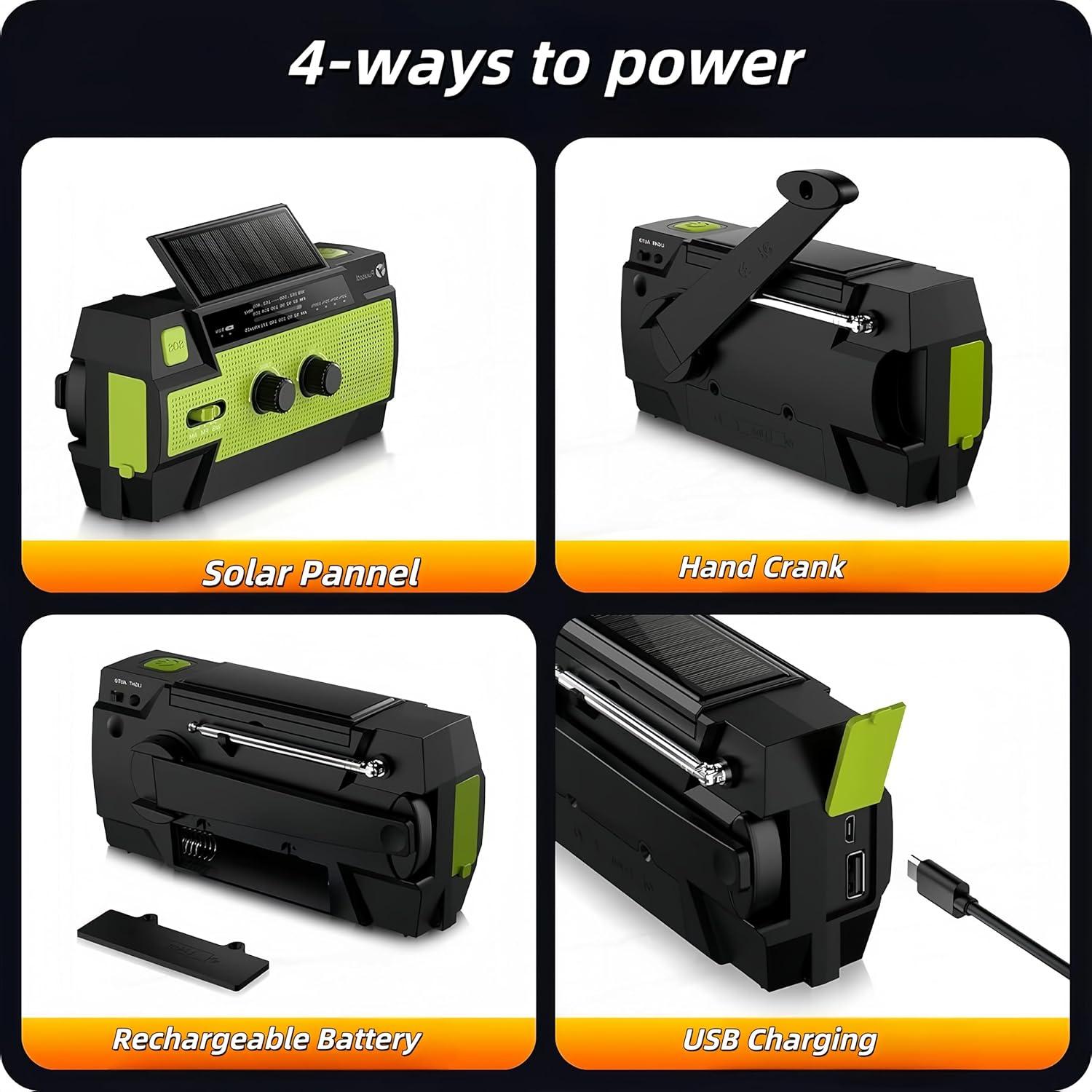 Radio Meteorológica de Emergencia MangePagar 4000mAh Solar