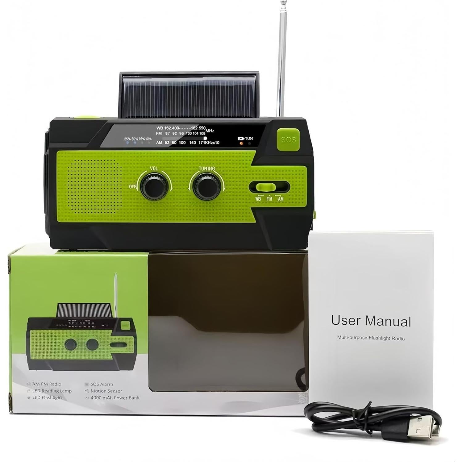 Radio Meteorológica de Emergencia MangePagar 4000mAh Solar