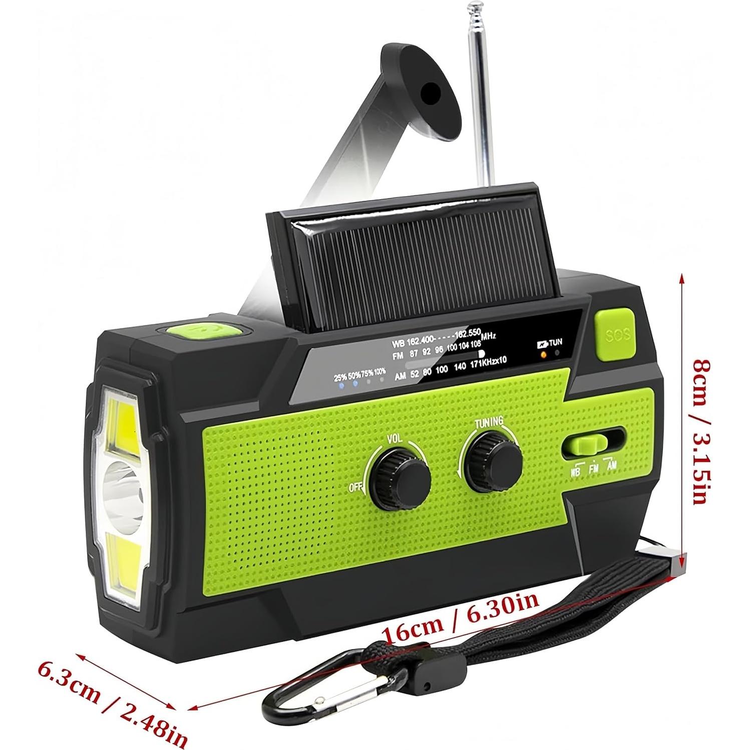 Radio Meteorológica de Emergencia MangePagar 4000mAh Solar