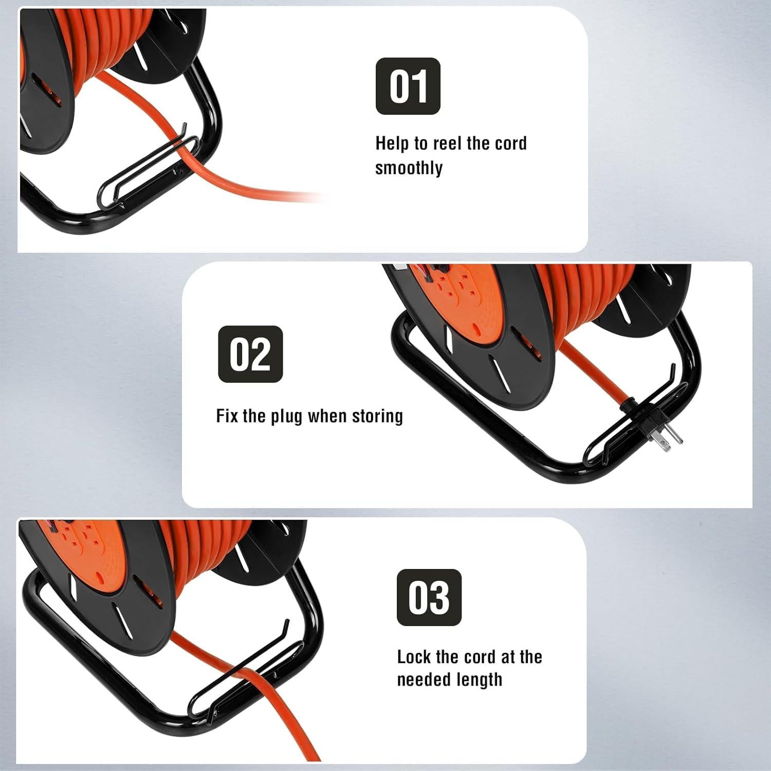 Carrete de Almacenamiento de Cables SURAIELEC 15A 100 pies