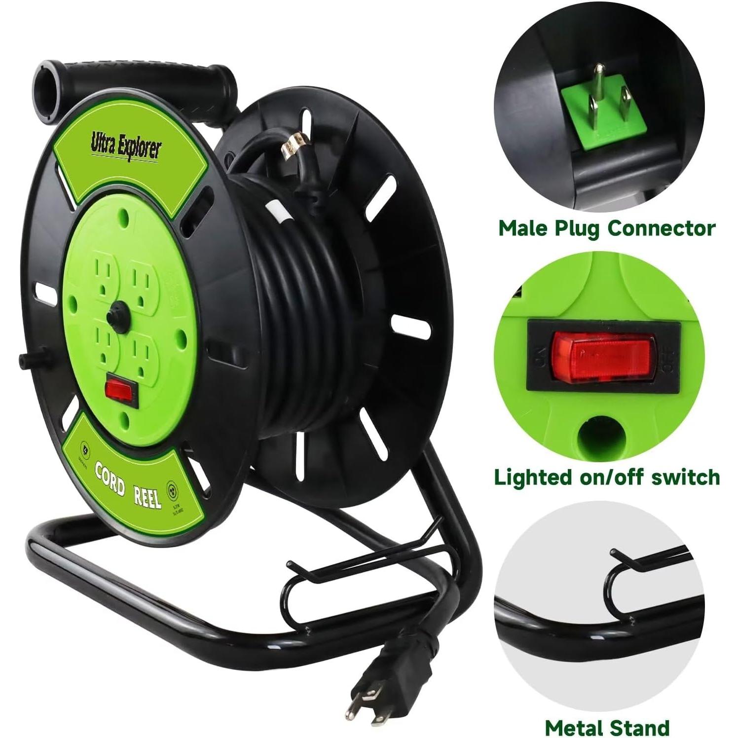 Carrete de Almacenamiento de Cables Ultra Explorer Verde 1.78kg