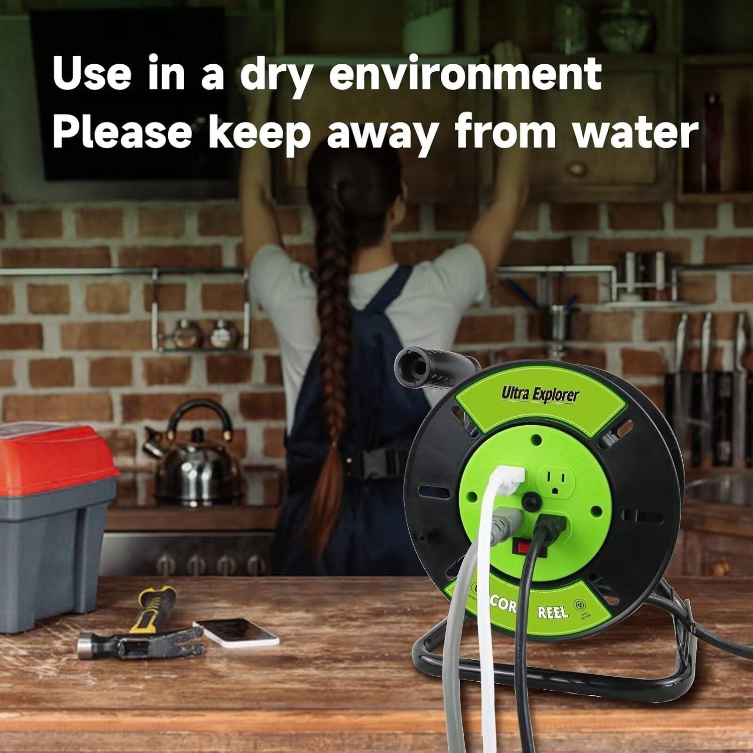 Carrete de Almacenamiento de Cables Ultra Explorer Verde 1.78kg