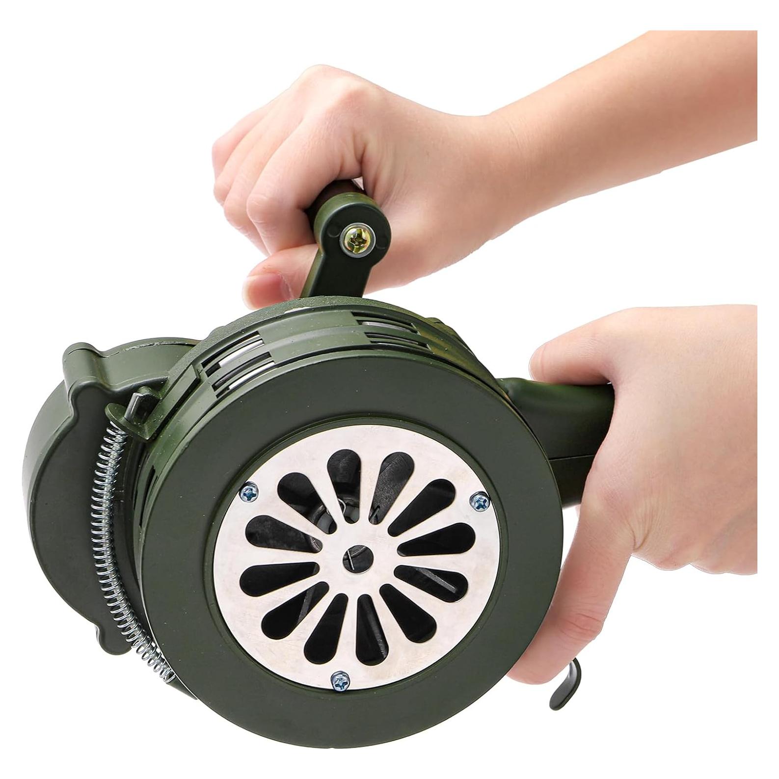 Sirena Manual de Manivela Acshio 110dB Alarma de Emergencia Verde