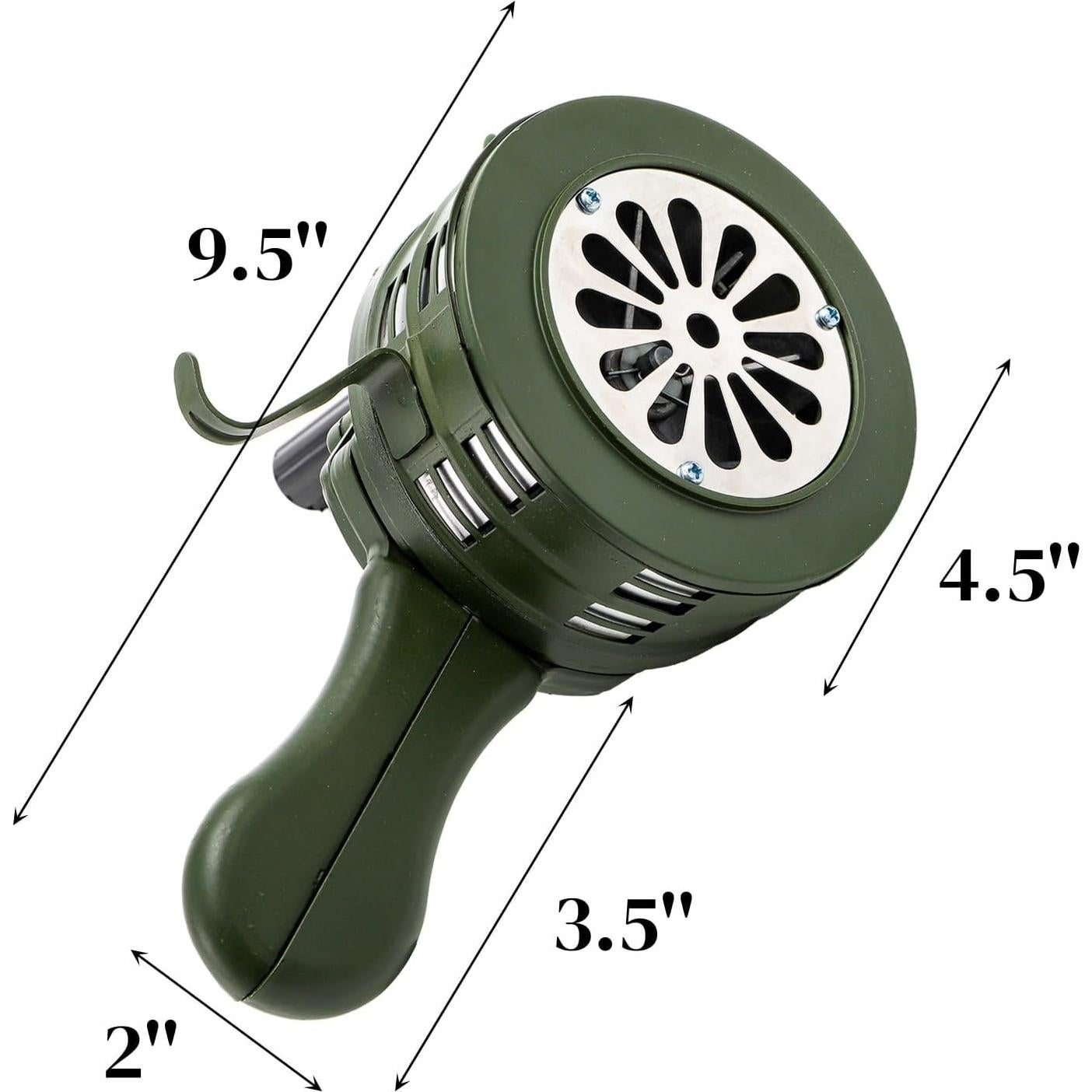 Sirena Manual de Manivela Acshio 110dB Alarma de Emergencia Verde