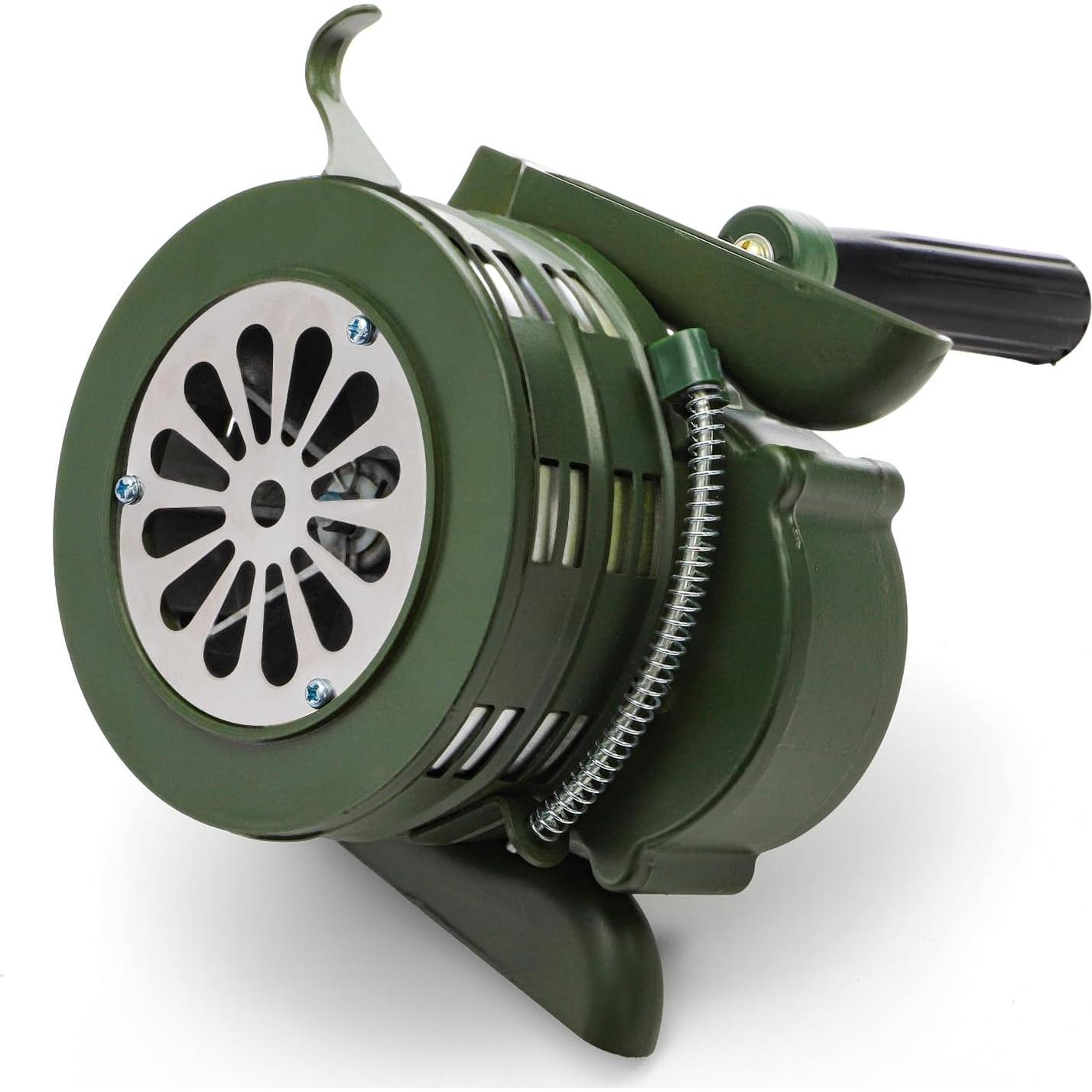 Sirena Manual de Manivela Acshio 110dB Alarma de Emergencia Verde
