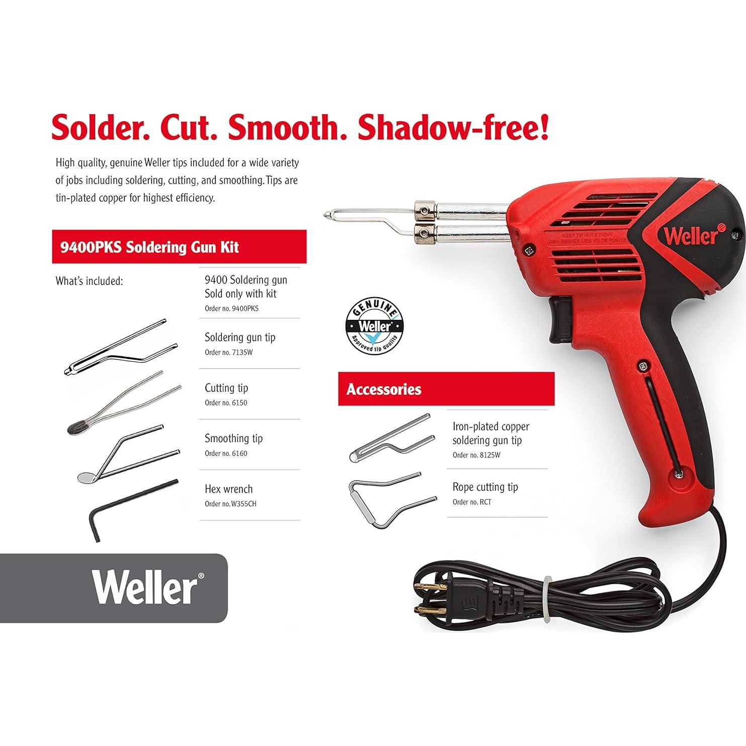 Kit de Soldadura Weller 140W con 3 Puntas y Estuche