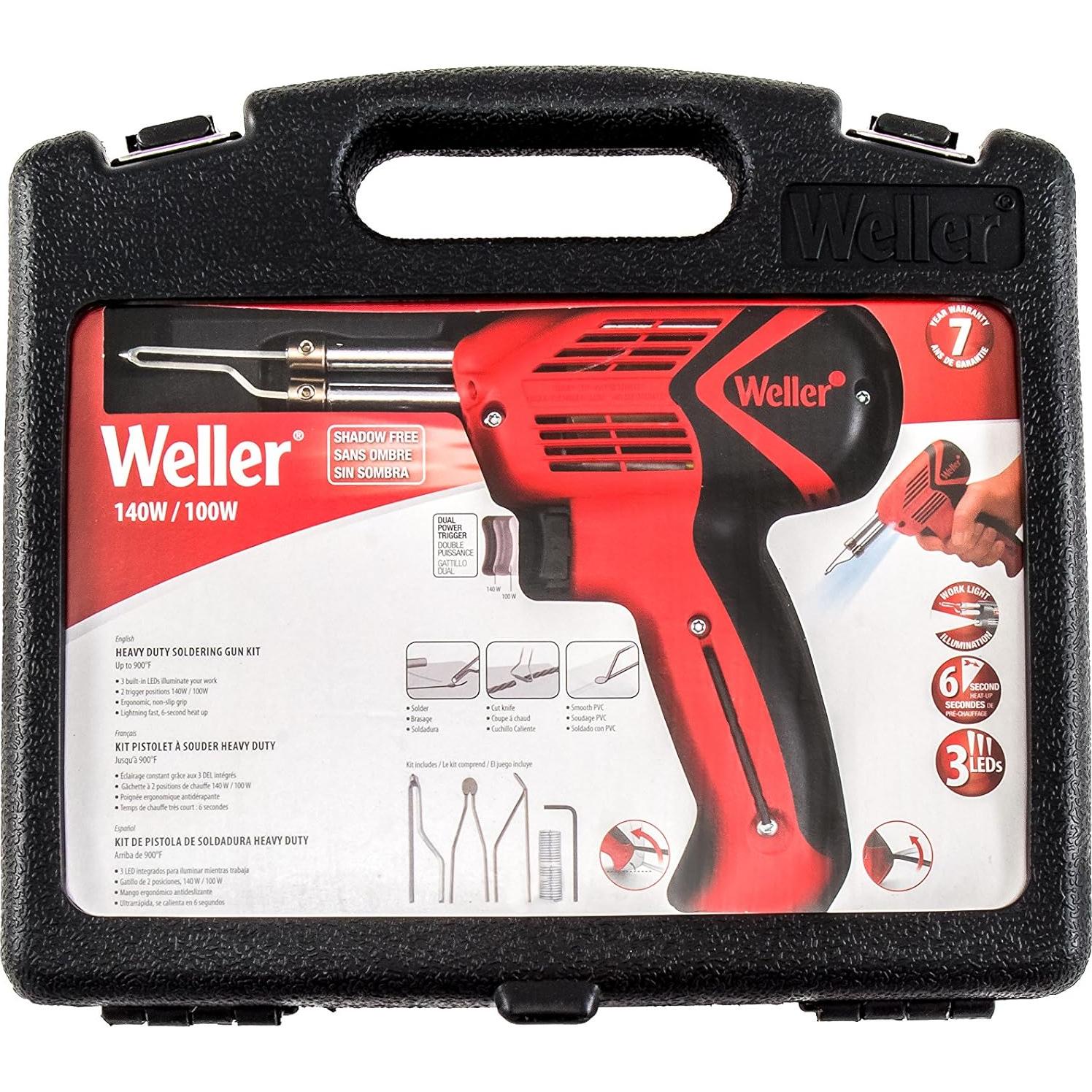 Kit de Soldadura Weller 140W con 3 Puntas y Estuche