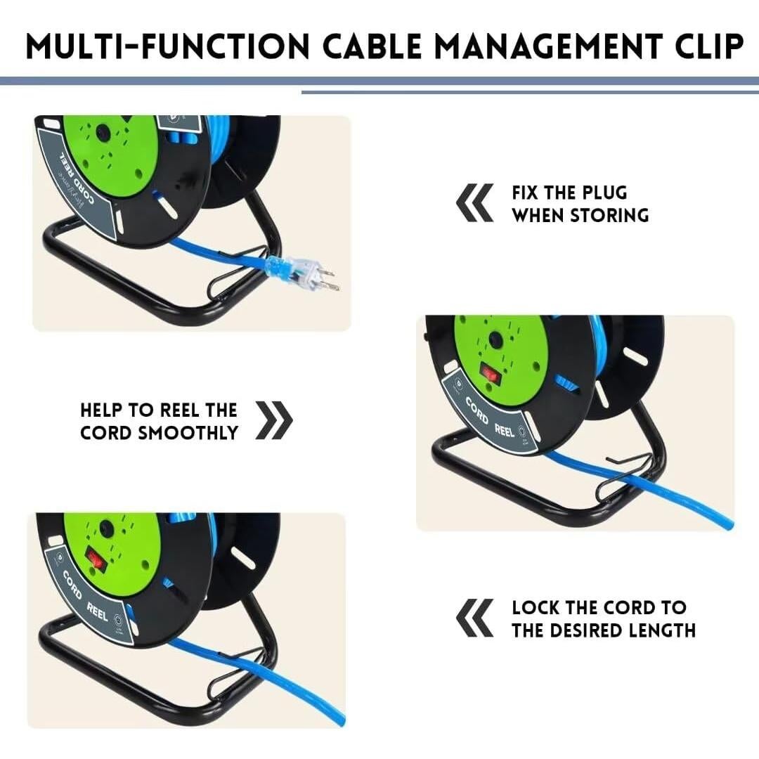 Carrete de Almacenamiento de Cables HeyYance 4 Salidas 1.74 kg