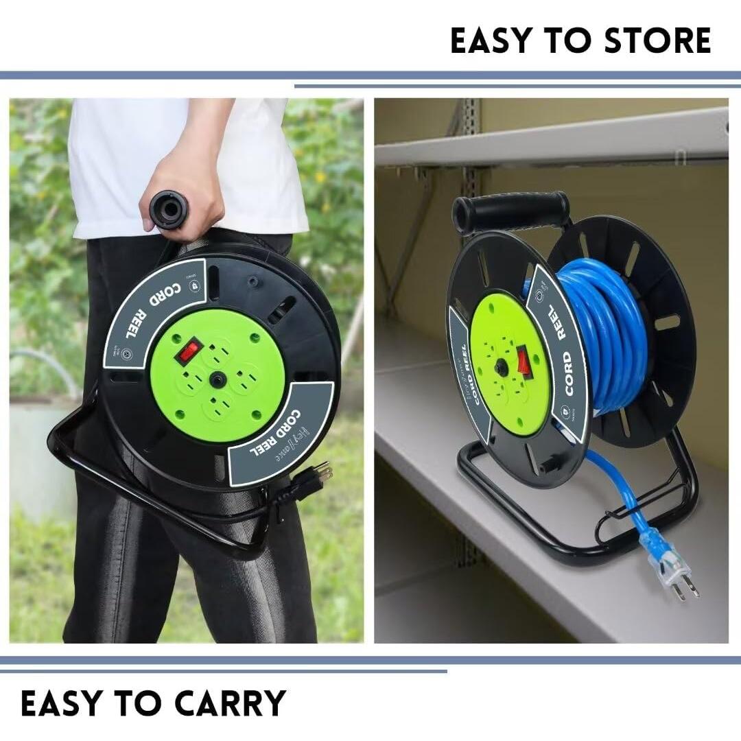 Carrete de Almacenamiento de Cables HeyYance 4 Salidas 1.74 kg