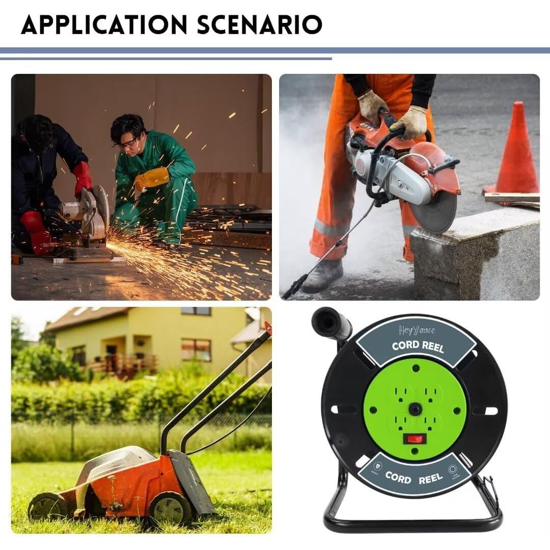 Carrete de Almacenamiento de Cables HeyYance 4 Salidas 1.74 kg