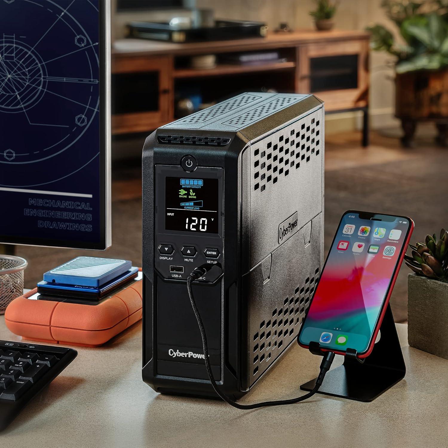 UPS Inteligente LCD CyberPower BRG1500AVRLCD2 1500VA 12 Salidas