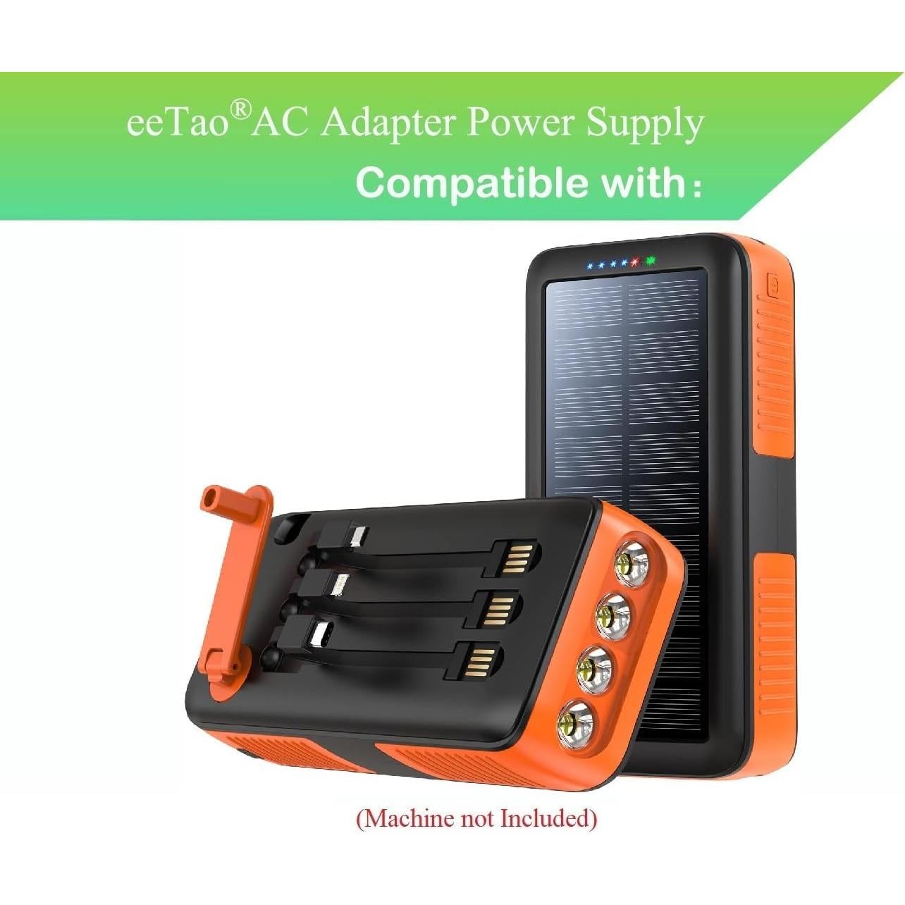 Adaptador AC/DC USB C 5V eeTao para Batería Externa 63200mAh