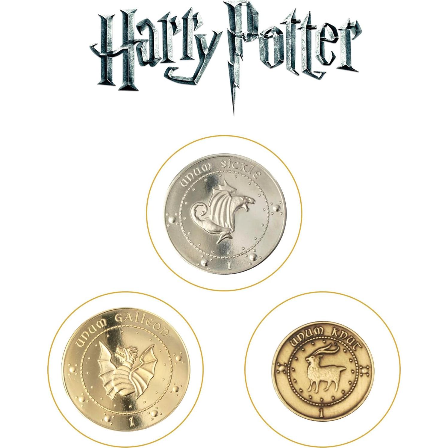 Monedas del Banco Gringotts The Noble Collection 3 piezas