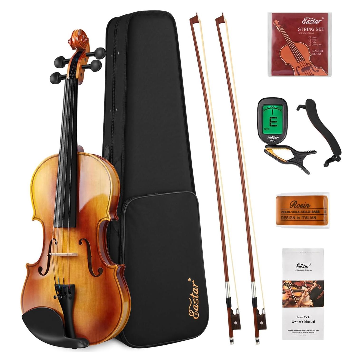 Violín Eastar 4/4 EVA-330 Madera Sólida con Accesorios