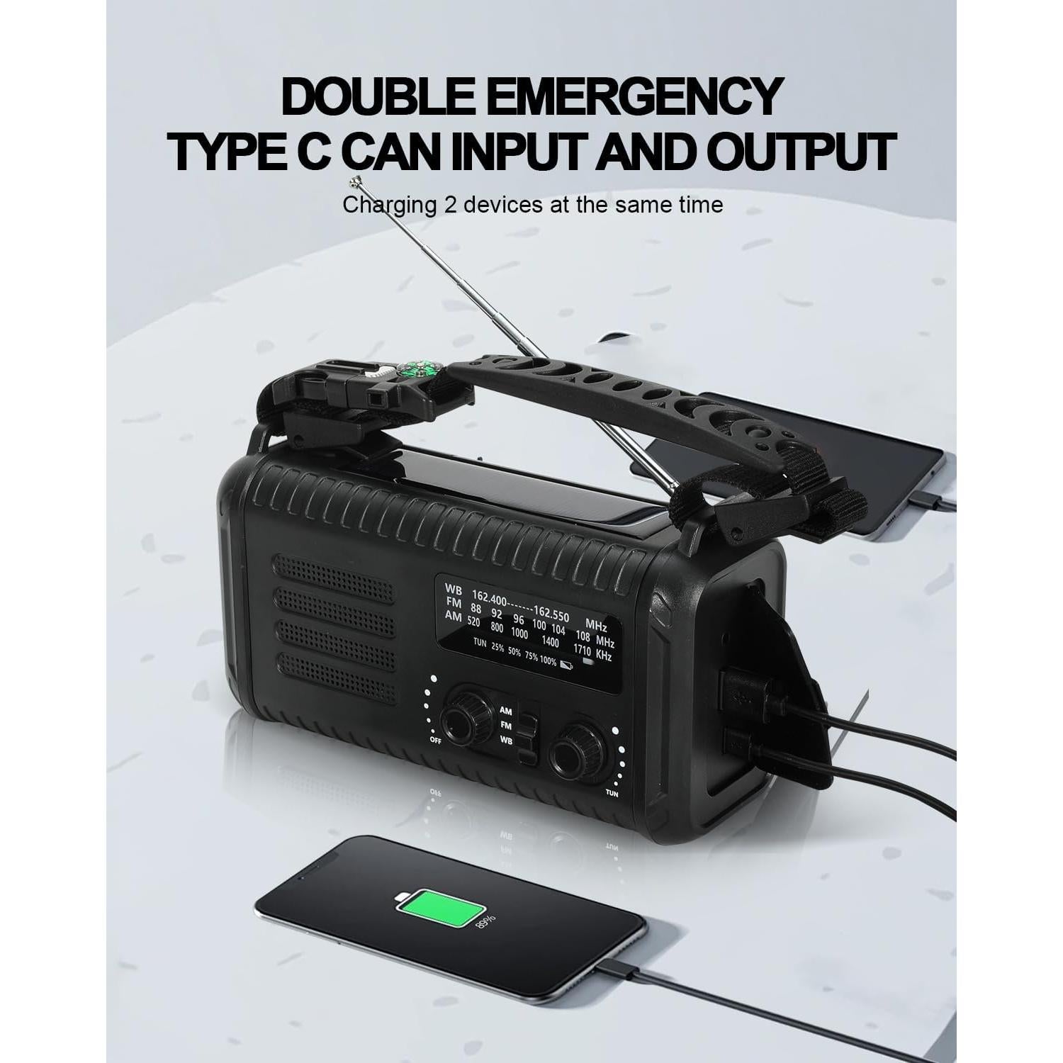 Radio de Emergencia iRonsnow Condor 1 20000mAh Solar NOAA