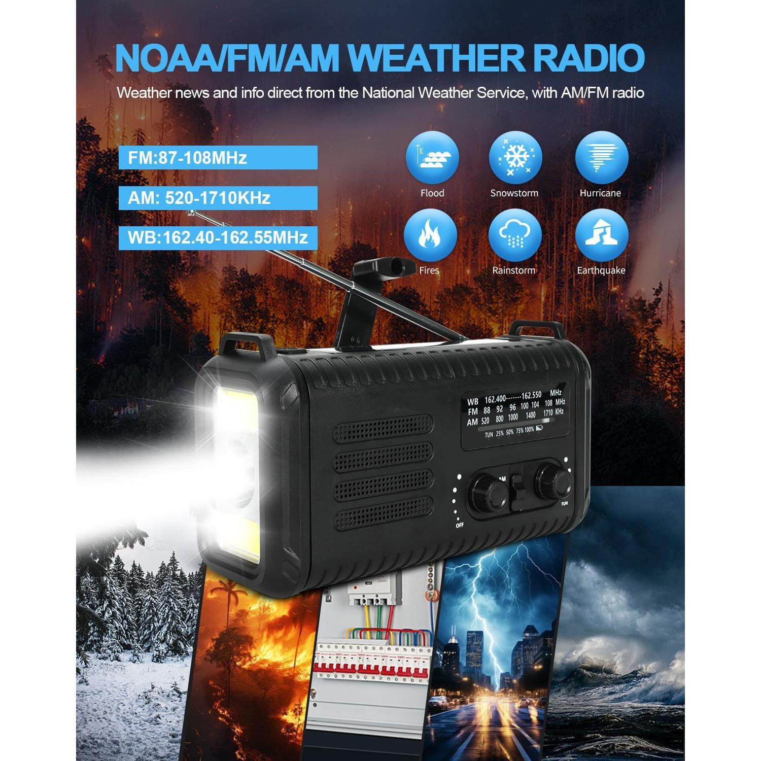 Radio de Emergencia iRonsnow Condor 1 20000mAh Solar NOAA