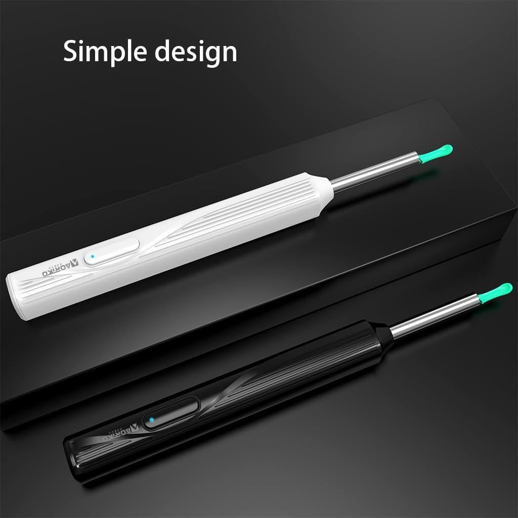 Limpiador de Oídos Aoriko con Cámara y Luz LED - Negro