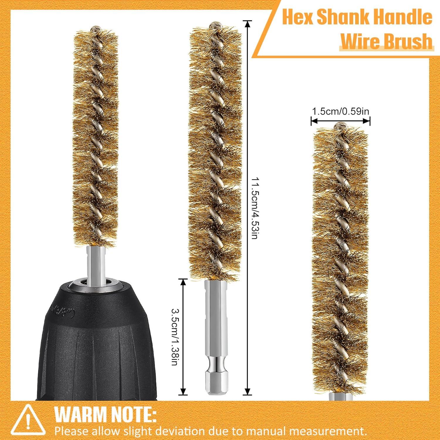 Cepillo de Alambre Geiserailie para Taladro Eléctrico - 5 Piezas Cobre