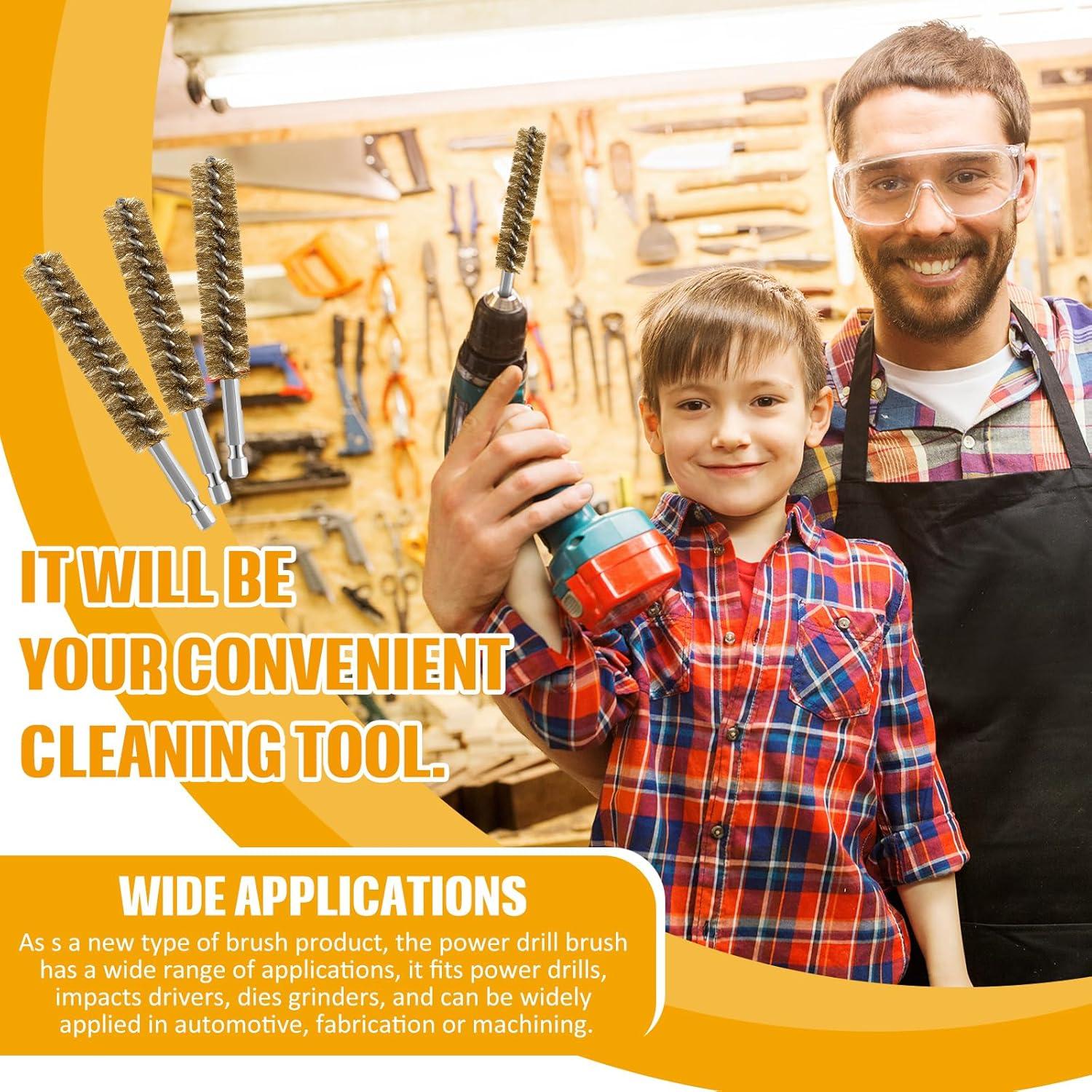 Cepillo de Alambre Geiserailie para Taladro Eléctrico - 5 Piezas Cobre