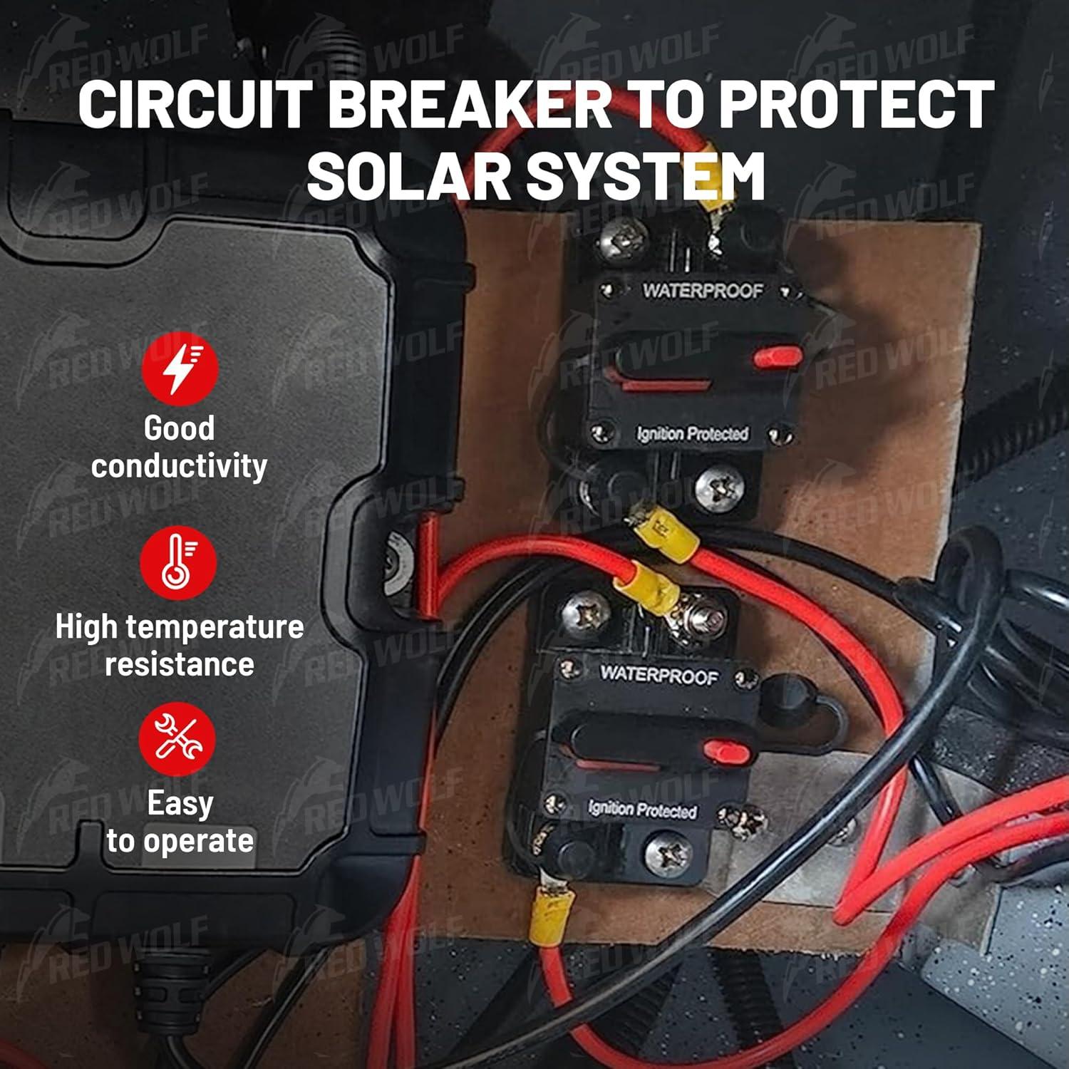 Disyuntor RED WOLF 60A para Barco y ATV DC 12V-48V