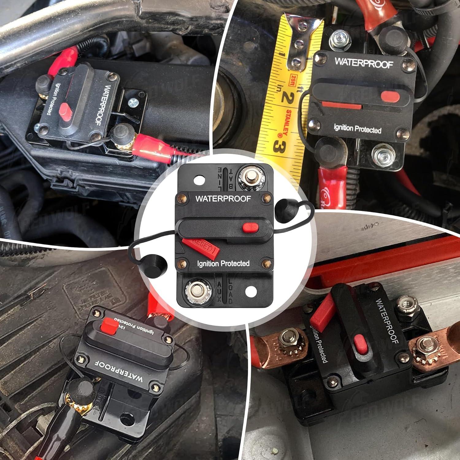 Disyuntor RED WOLF 60A para Barco y ATV DC 12V-48V