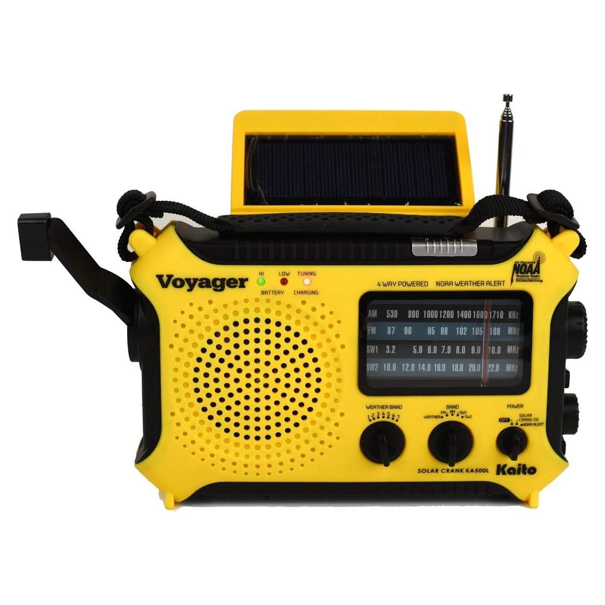 Radio de Emergencia Kaito KA500L AM/FM/SW NOAA Solar y Dynamo