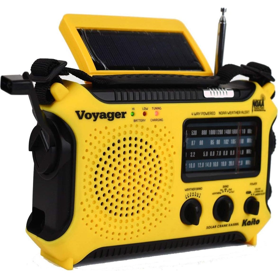 Radio de Emergencia Kaito KA500L AM/FM/SW NOAA Solar y Dynamo