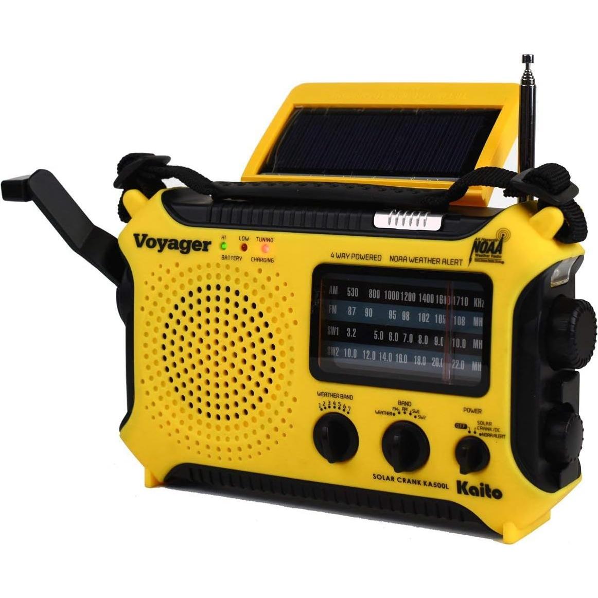 Radio de Emergencia Kaito KA500L AM/FM/SW NOAA Solar y Dynamo