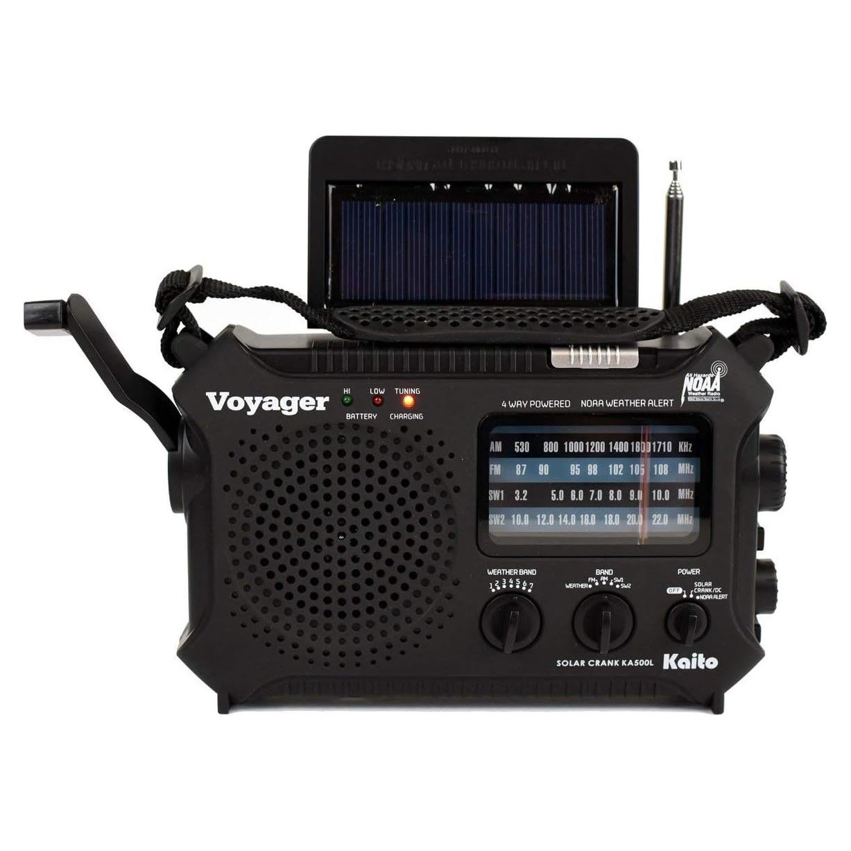 Radio de Emergencia Kaito KA500L AM/FM/SW NOAA con Solar y Linterna