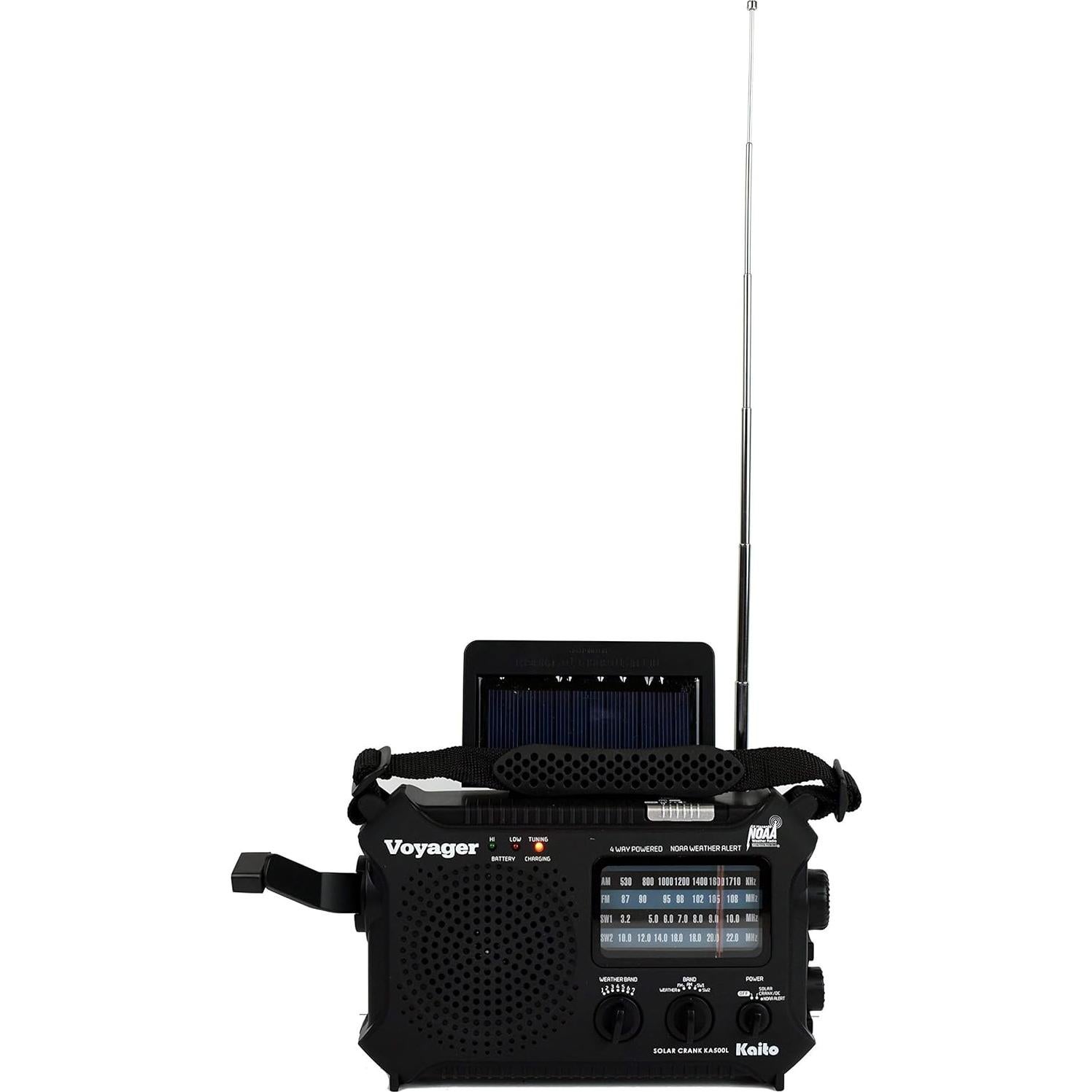 Radio de Emergencia Kaito KA500L AM/FM/SW NOAA con Solar y Linterna