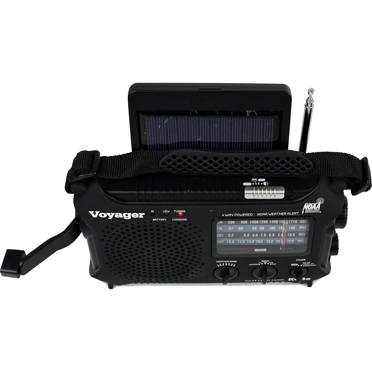 Radio de Emergencia Kaito KA500L AM/FM/SW NOAA con Solar y Linterna