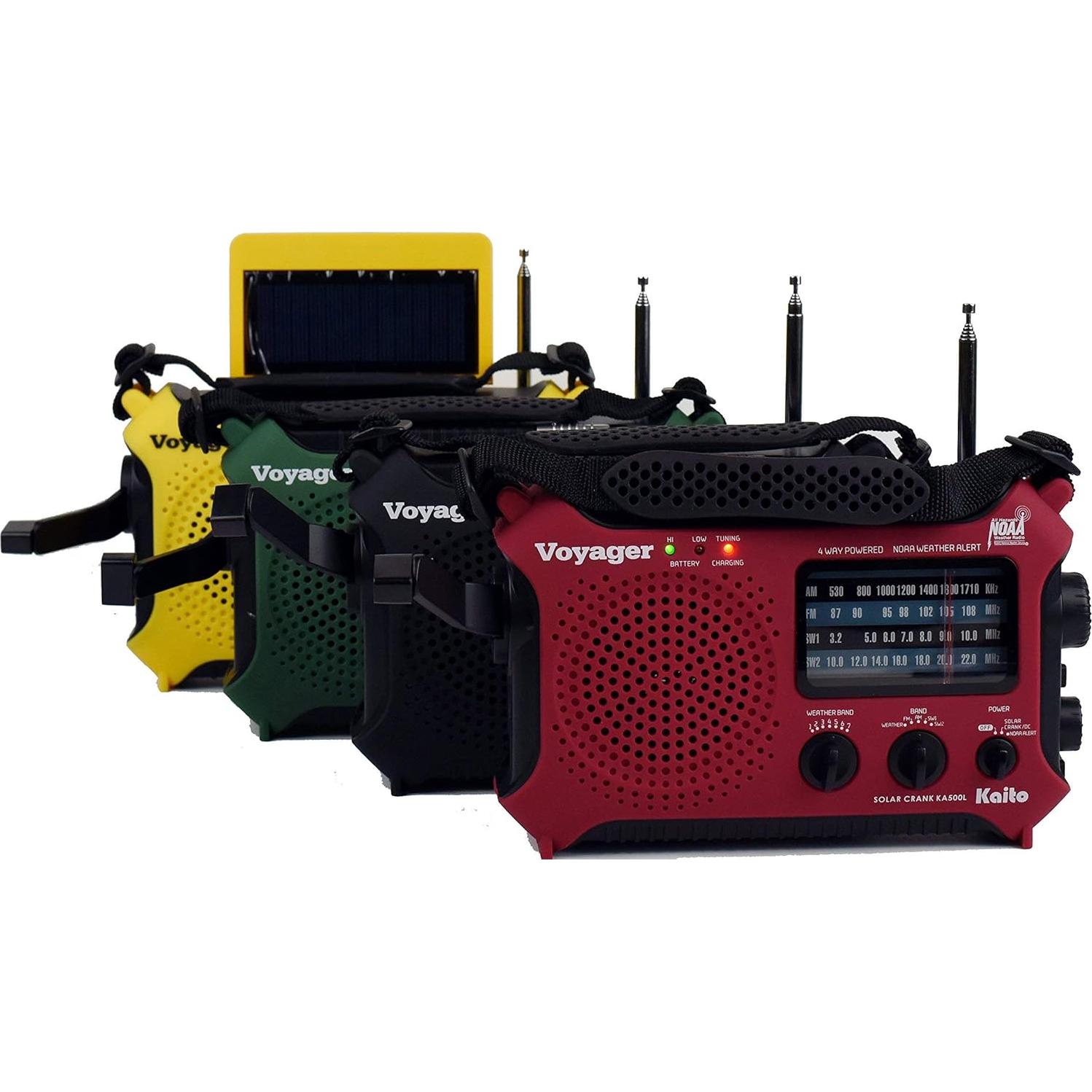 Radio de Emergencia Kaito KA500L AM/FM/SW NOAA con Solar y Linterna