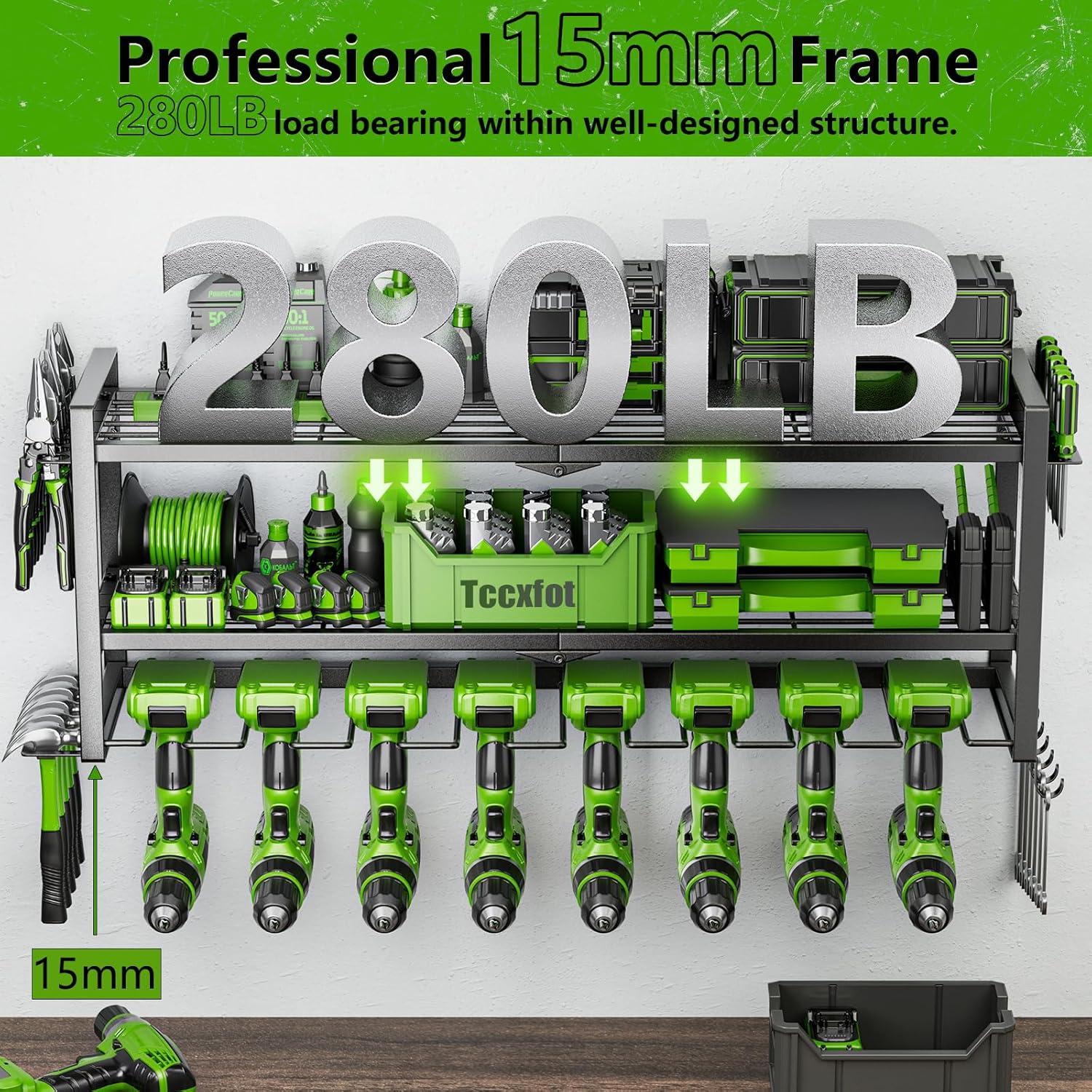 Organizador de Herramientas Tccxfot 3 Capas 8 Ranuras Pared