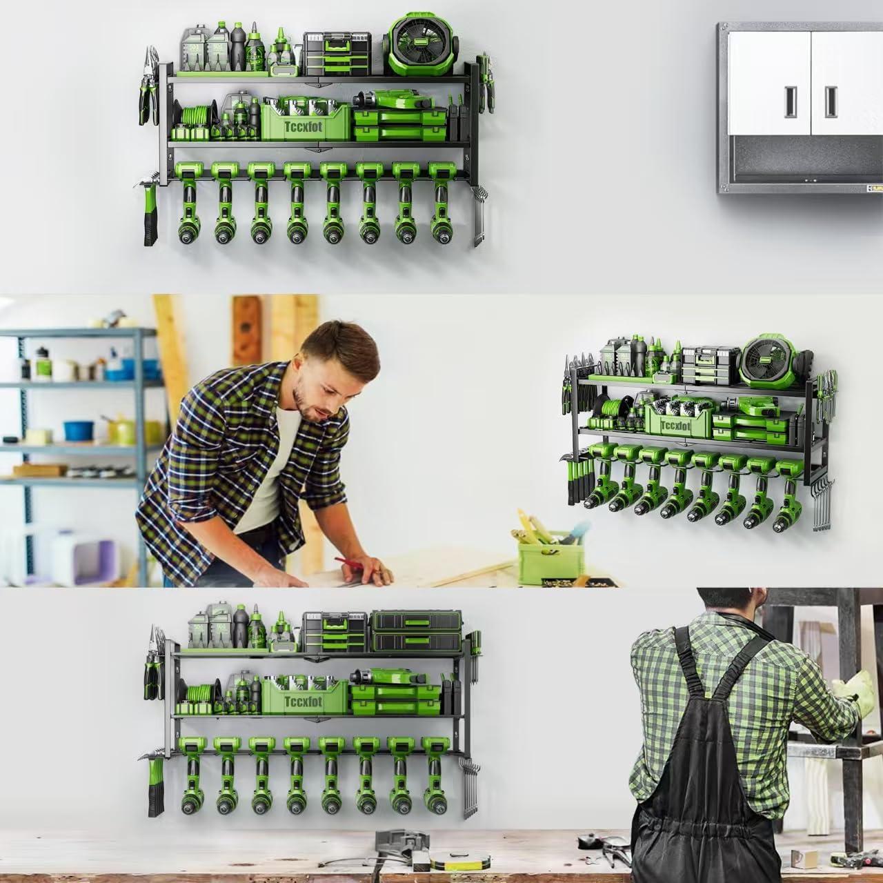 Organizador de Herramientas Tccxfot 3 Capas 8 Ranuras Pared