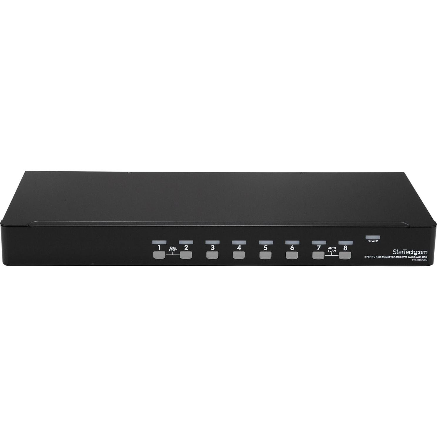 Conmutador KVM USB 8 Puertos StarTech SV831DUSBUK Rack 1U
