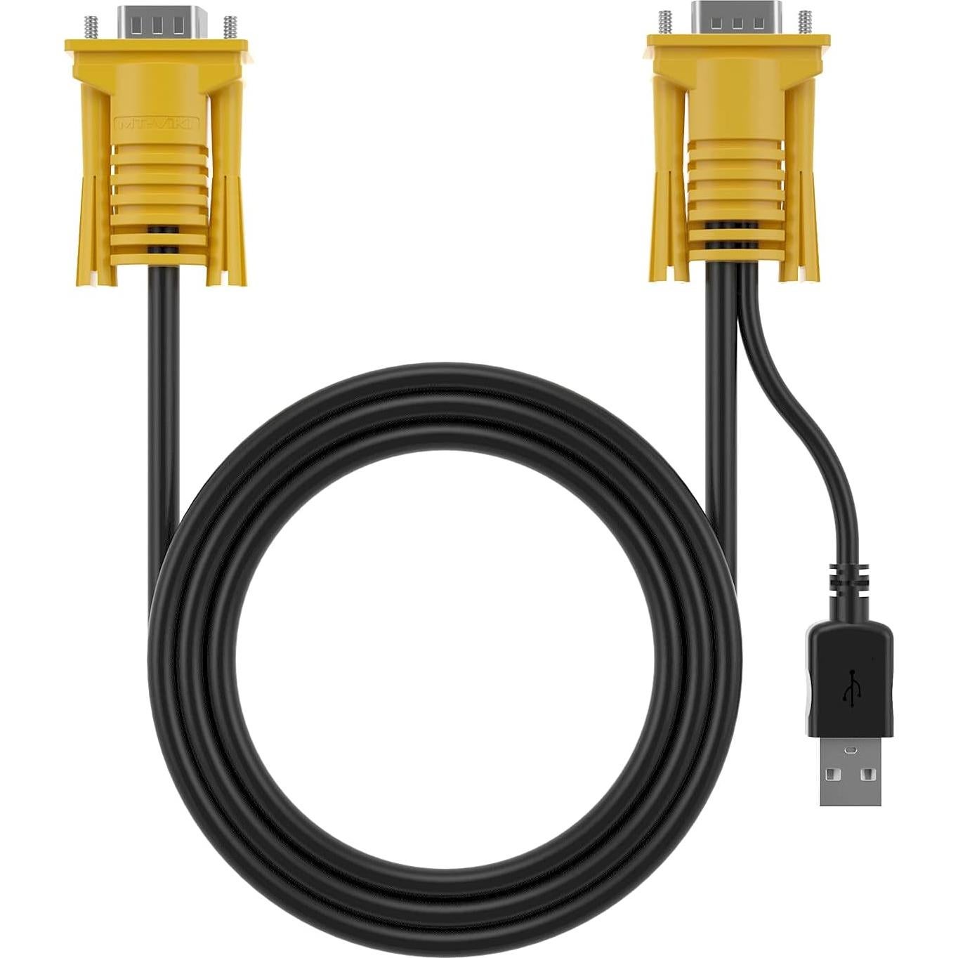 Cable KVM USB VGA 2 en 1 MT-VIKI 5m para Interruptor KVM