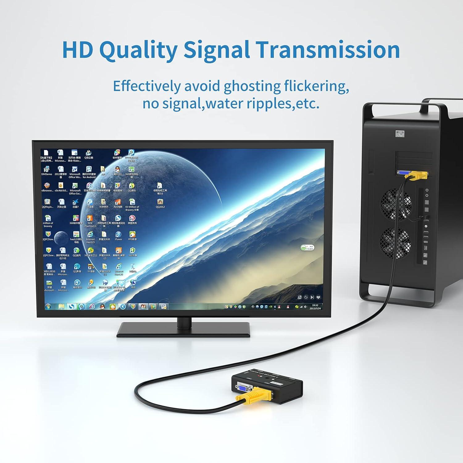 Cable KVM USB VGA 2 en 1 MT-VIKI 5m para Interruptor KVM