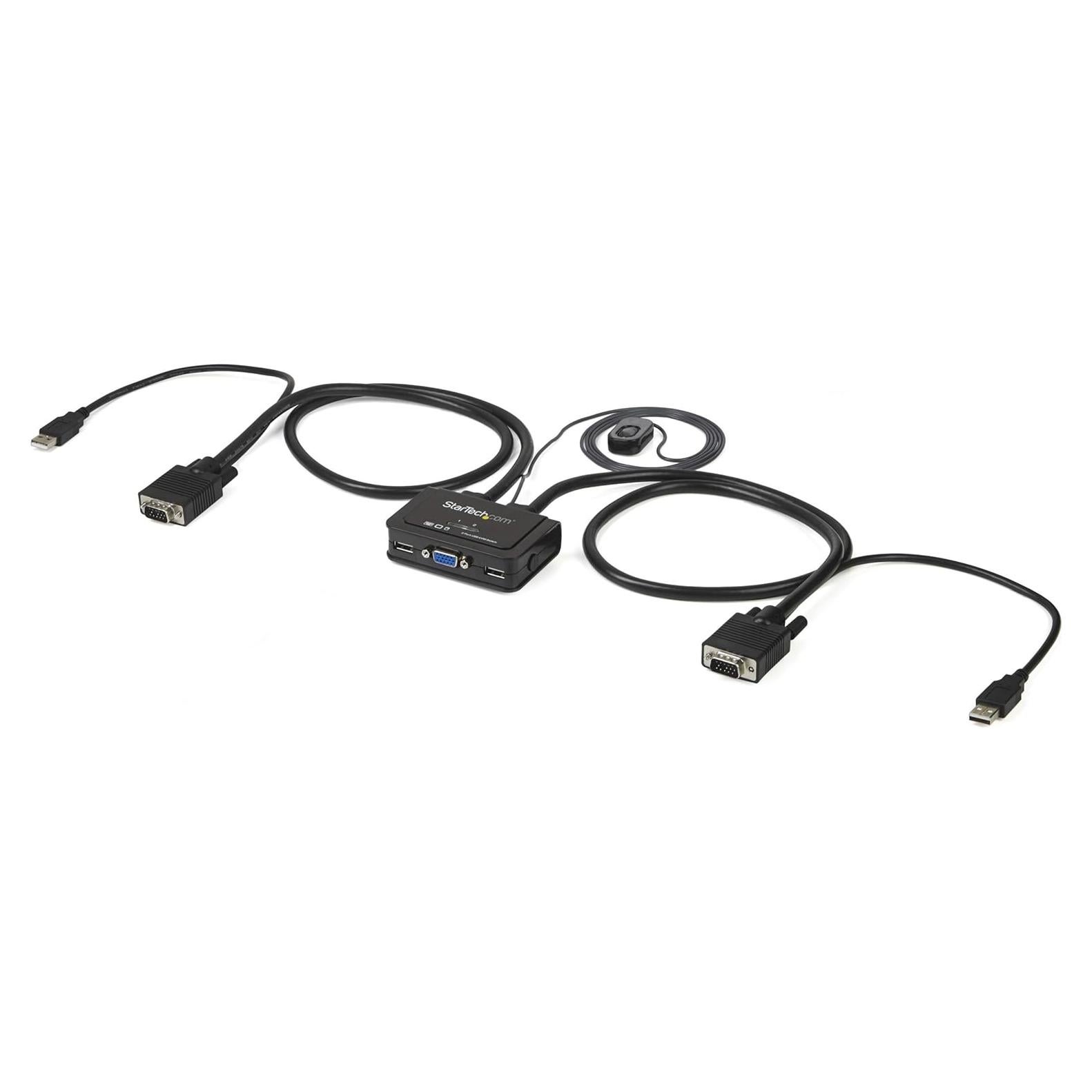 Interruptor KVM StarTech.com 2 Puertos USB VGA Alimentado