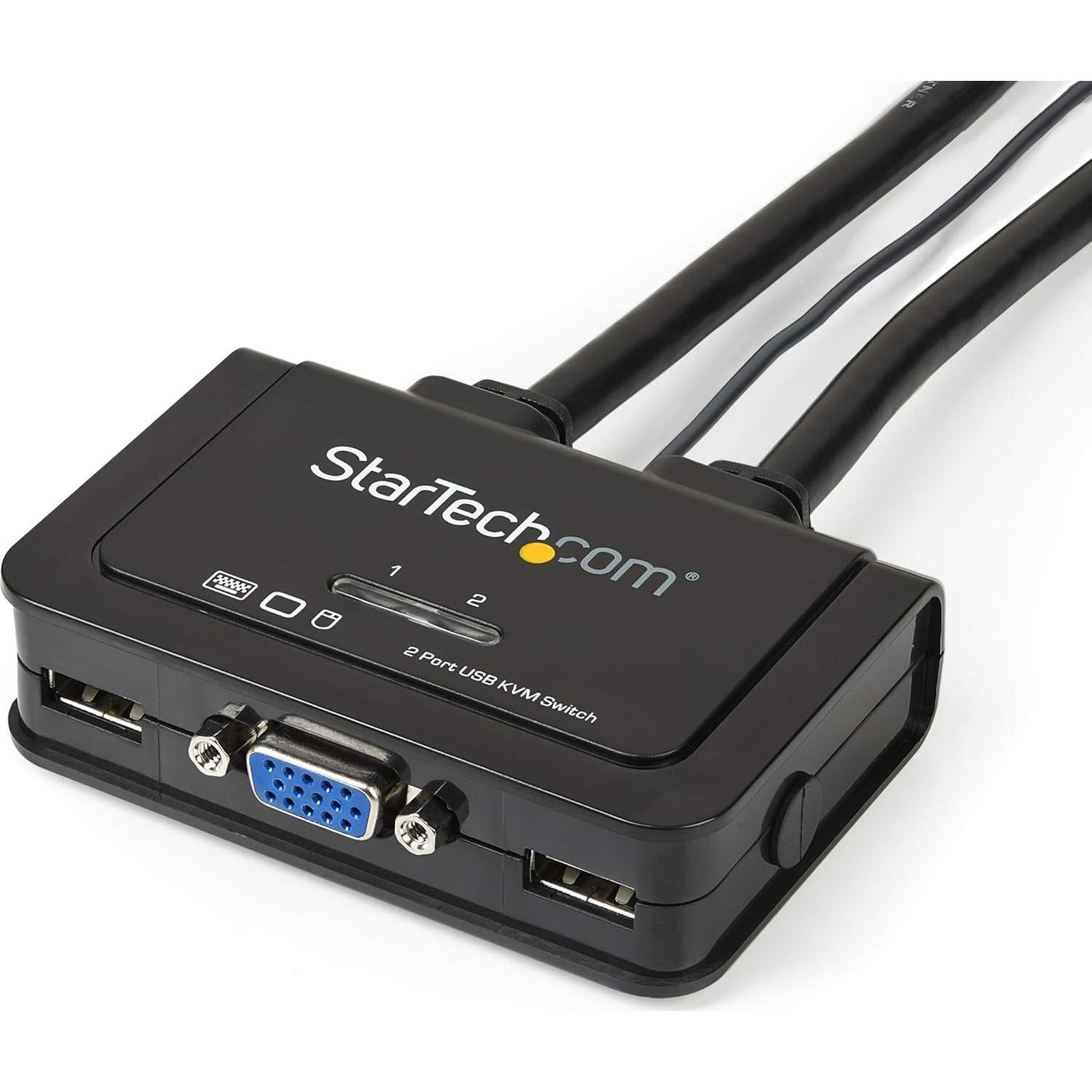Interruptor KVM StarTech.com 2 Puertos USB VGA Alimentado