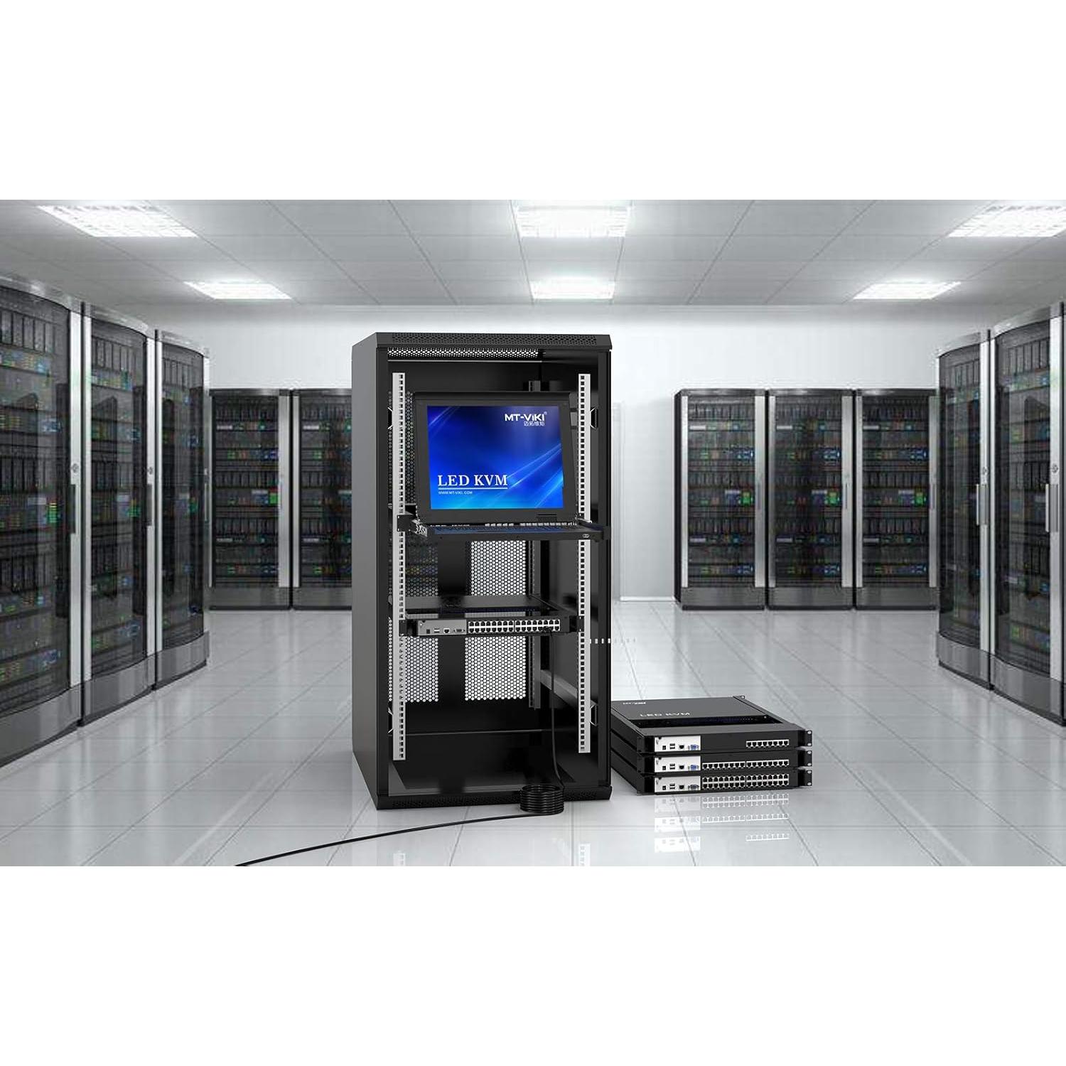 Consola KVM Rack 1U MT-VIKI 8 Puertos VGA 17" LCD