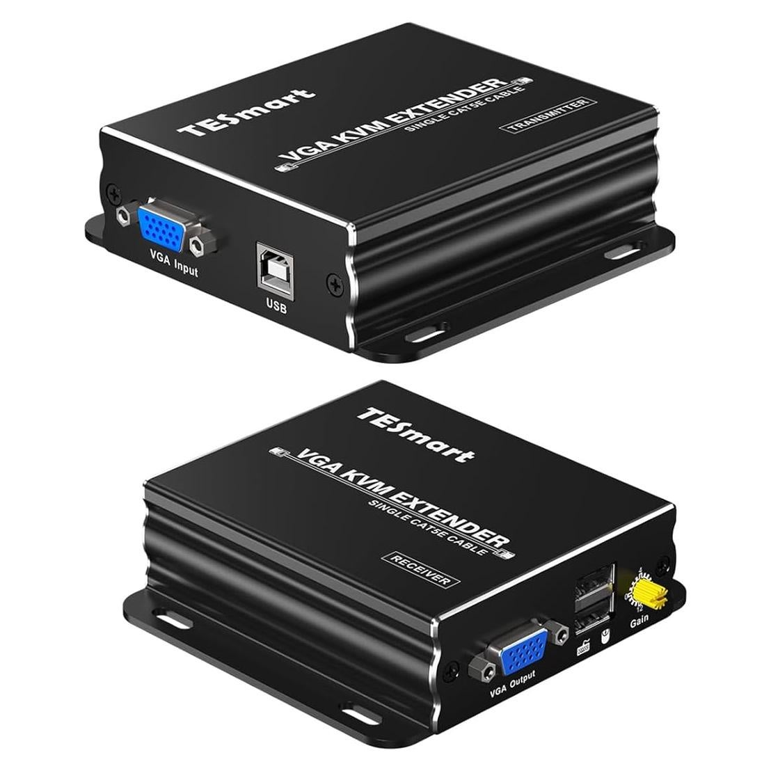 Extensor KVM VGA TESmart 300m 1080P 60Hz por Cable Ethernet