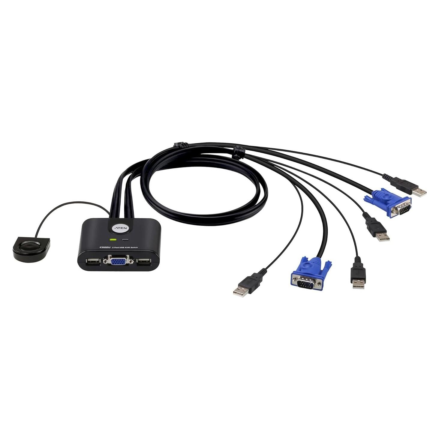 Interruptor KVM ATEN CS22U 2 Puertos USB VGA 15.24x5.08cm